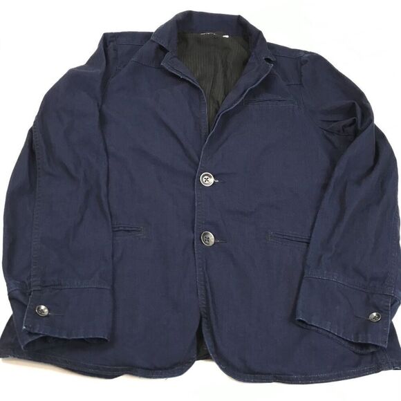 GAP 1969 Womens Denim Blazer Blue Button Front Long Sleeve Jacket Pockets Small - Picture 2 of 11